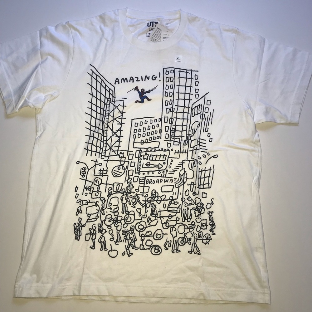 Marvel Spider-Man graphic illustration tee Uniqlo